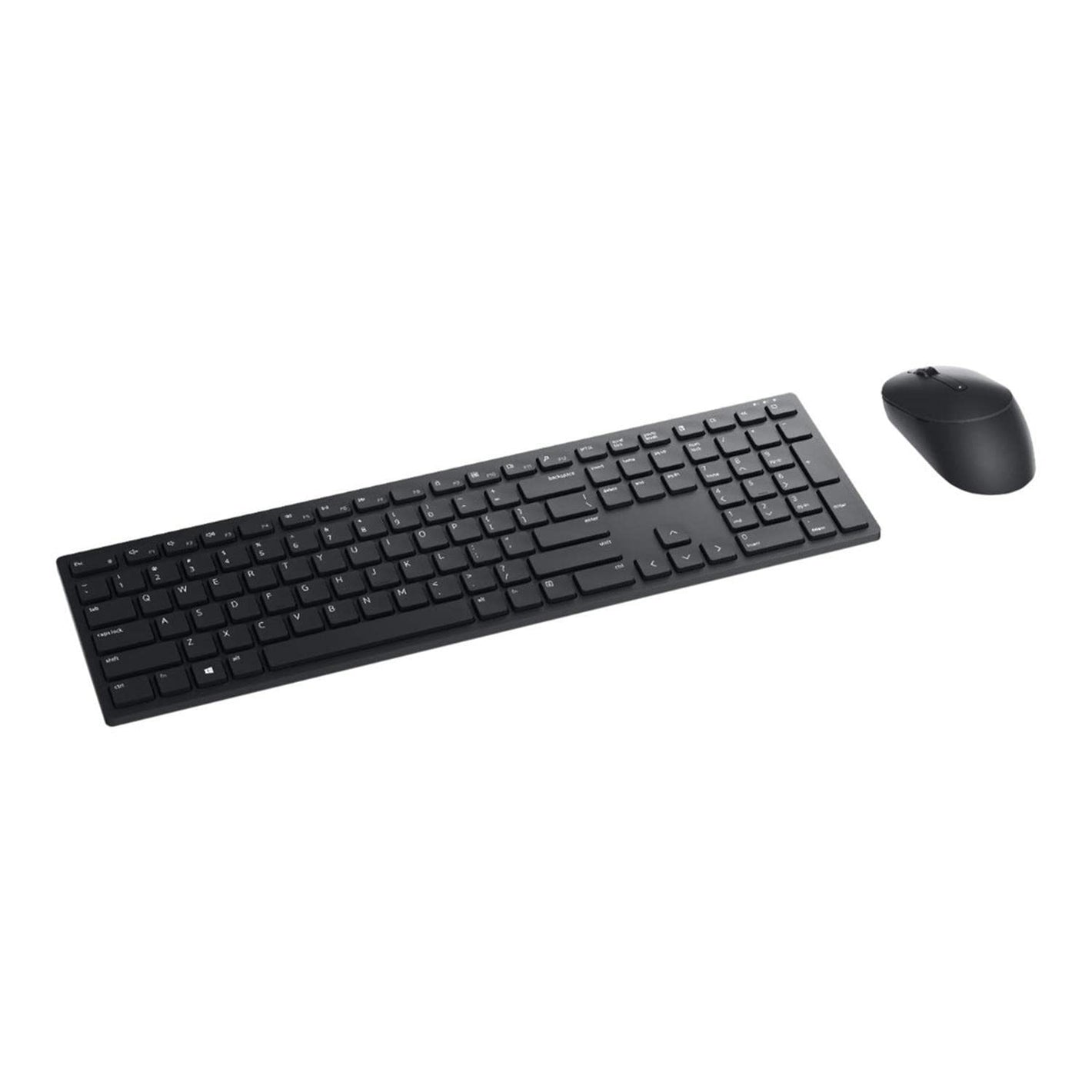 Dell KM5221W Pro Wireless Keyboard and Mouse, UK (QWERTY), 2.4GHz, 128-bit AES Encryption, 4000 dpi, Windows, Apple, Android, Linux and Chrome, (Black)